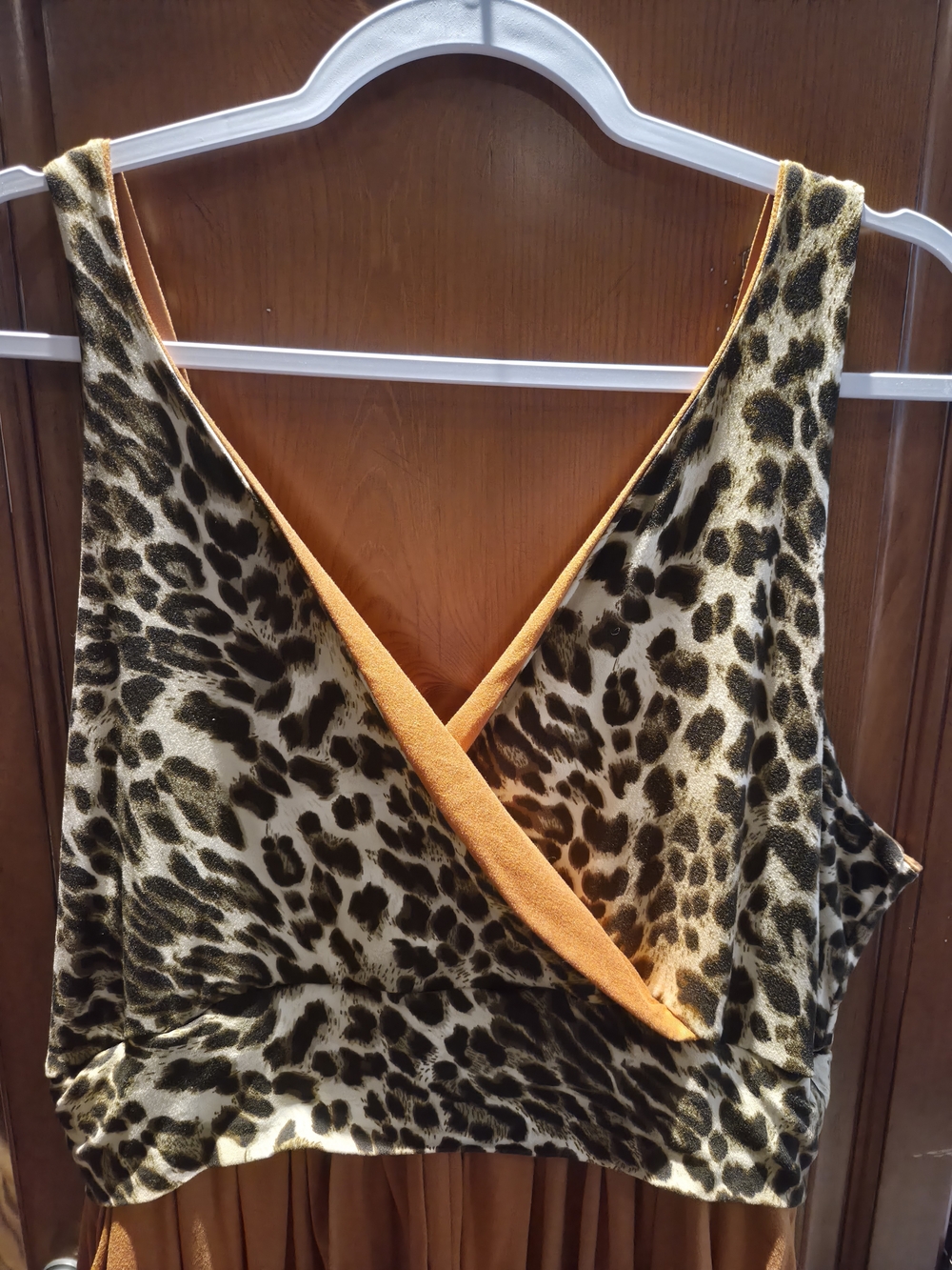 Latched Mama Leopard Print & Mustard Wrap Jumpsuit - Picture 4 of 5